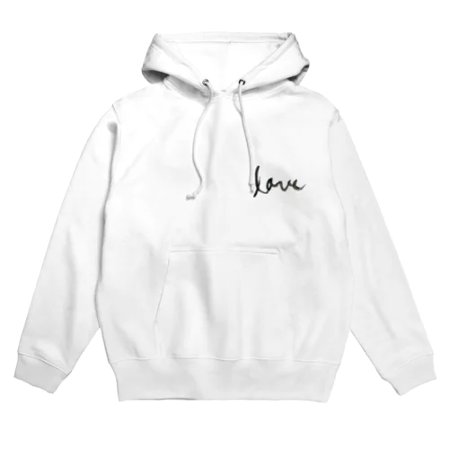 手描き水彩”Love” Hoodie