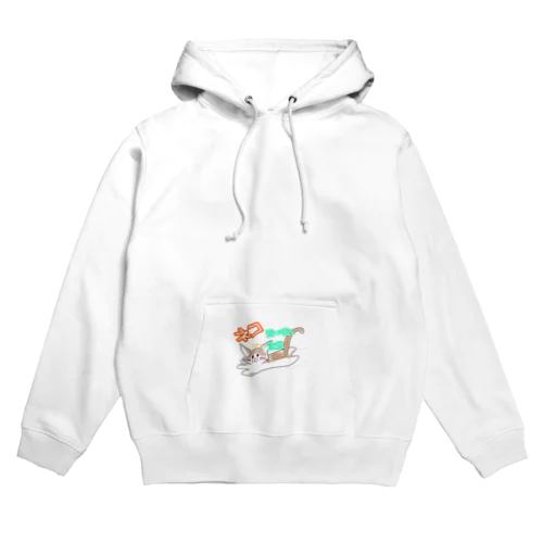 ネコ飛び出し注意 Hoodie