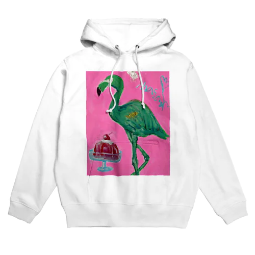 緑のフラミンゴ Hoodie