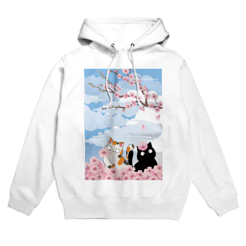 猫と花 Hoodie