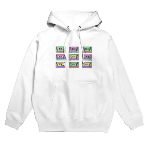 カセットと鉛筆　背景なし Hoodie