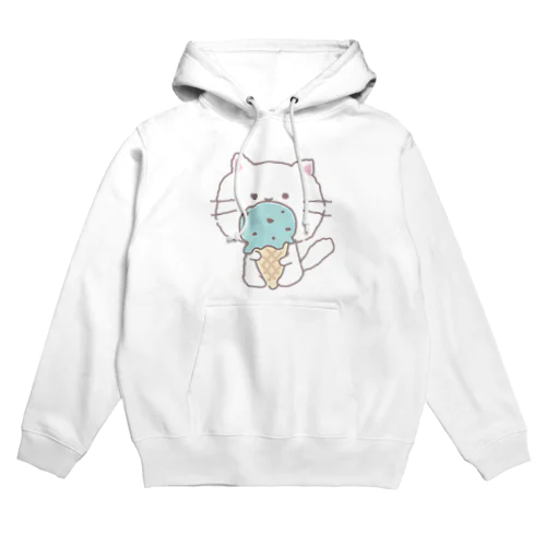 チョコミントアイスとネコちゃん Hoodie