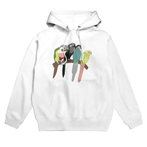 寄り添う　ウロコインコ　 Hoodie