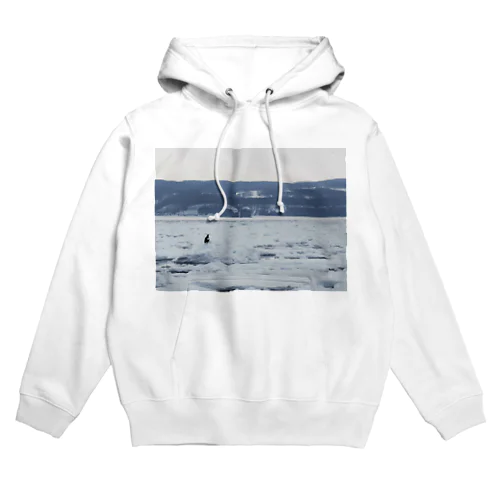 流氷と鳥 Hoodie