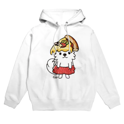 PIZZAゲットした　ポメラニアン Hoodie