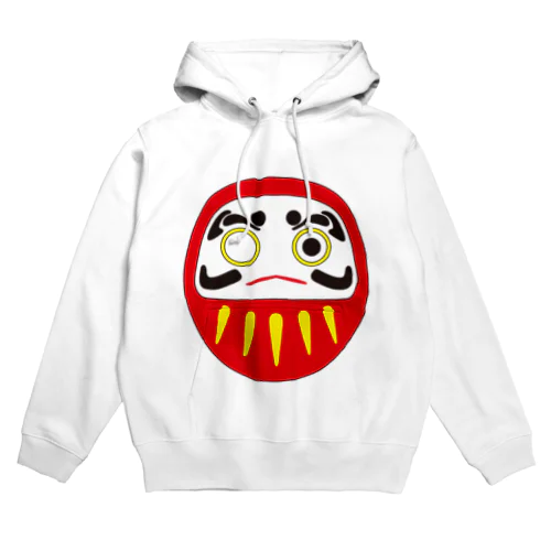 【縁起物】だるま片目　赤 Hoodie