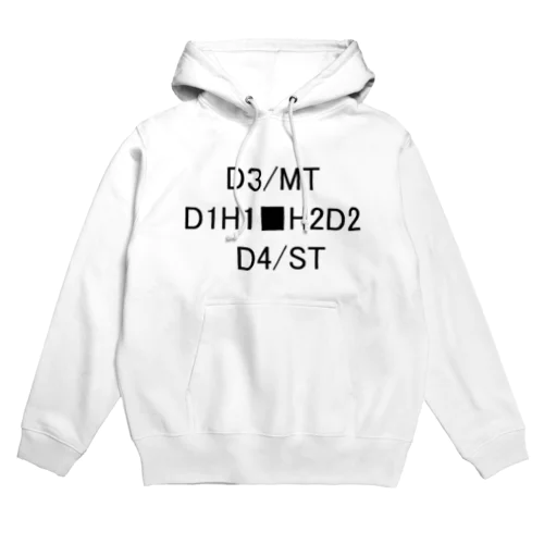 十字前プリント Hoodie