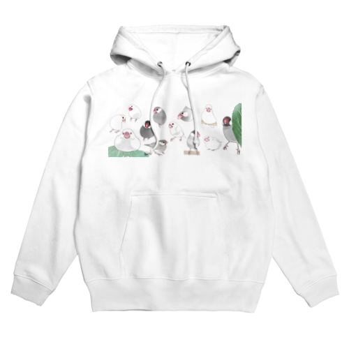 あつまれ文鳥ちゃん【まめるりはことり】 Hoodie