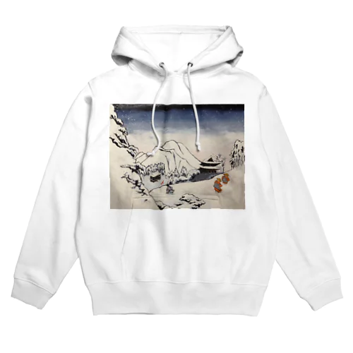 Art of Buddhism and Shintoism and Two Paths in the snow Hoodie