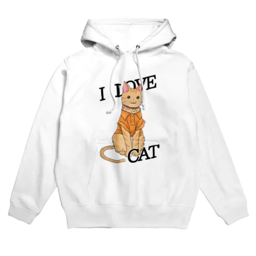 シャツを着たトラ猫 Hoodie