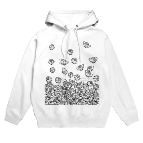 積みふくろう（白） Hoodie