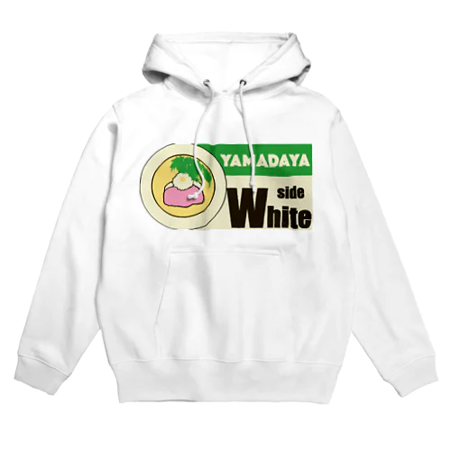 境逸品鶏そば山田屋　デフォルメ　鶏そば白　side white パーカー