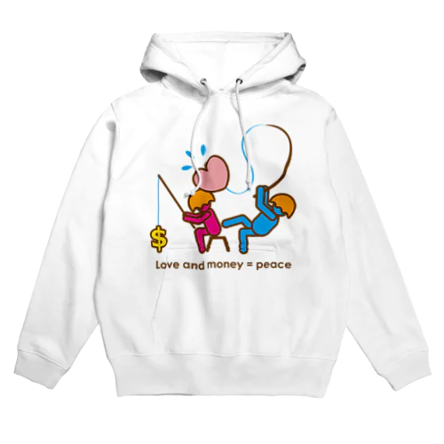 lone and money = peace_fishing Hoodie