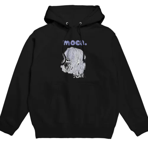 moca.横顔美人 poplogo背景透過 Hoodie