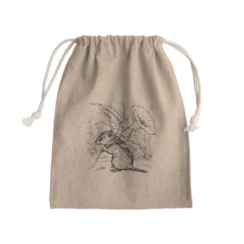 40G_ ヒルガオ（ハタネズミ）  Mini Drawstring Bag