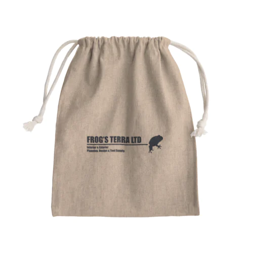 シルエット　ロゴ　ディープシーブルー Mini Drawstring Bag