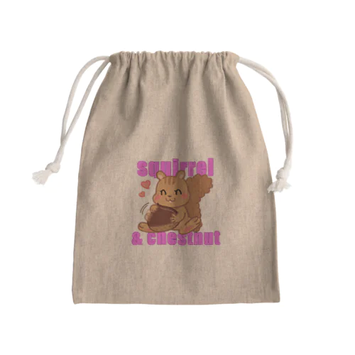 くりすちゃん Mini Drawstring Bag