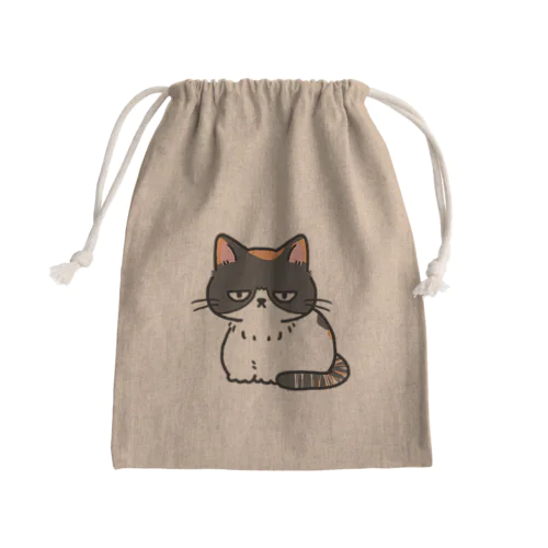 みけちゃん「寝起きぶすっとちゃん。」😾💓 Mini Drawstring Bag