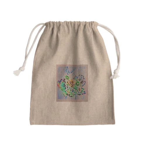 アレンジプリフラ　グリーン Mini Drawstring Bag