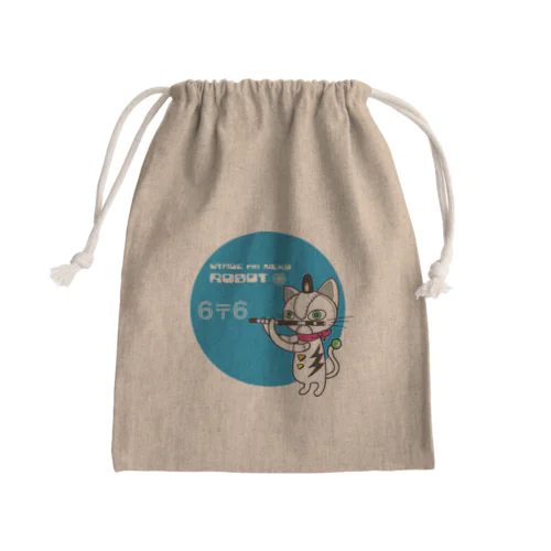 うたげのねこロボ（龍笛） Mini Drawstring Bag