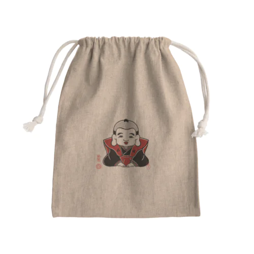 縁起物　福助 Mini Drawstring Bag