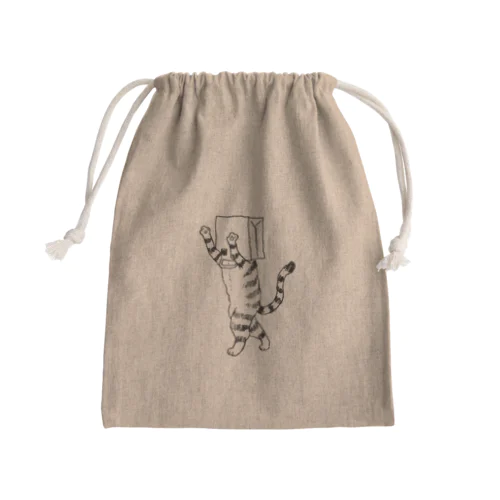 ふくろねこ（ねこかもいぬかも） Mini Drawstring Bag