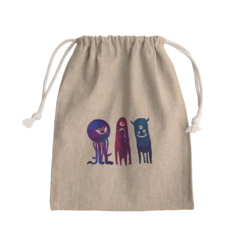 ワレワレハ Mini Drawstring Bag