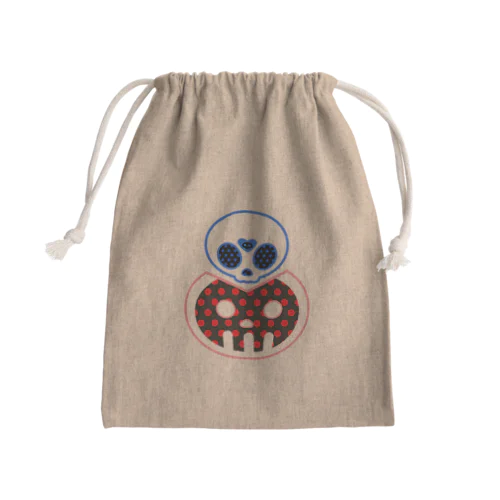 どくろくんとどくろちゃん Mini Drawstring Bag