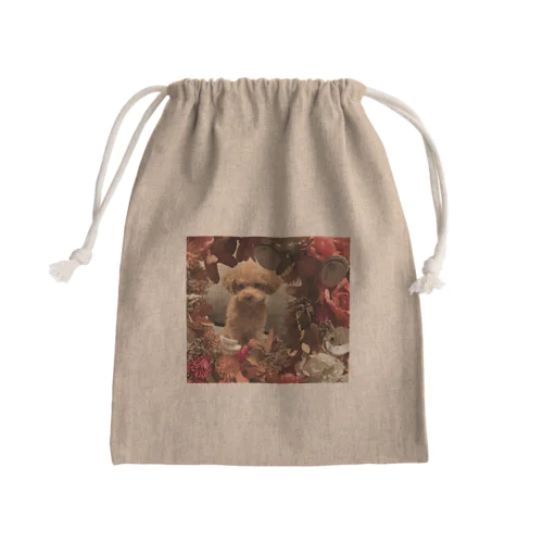 トイプーのビア　お花に囲まれて Mini Drawstring Bag