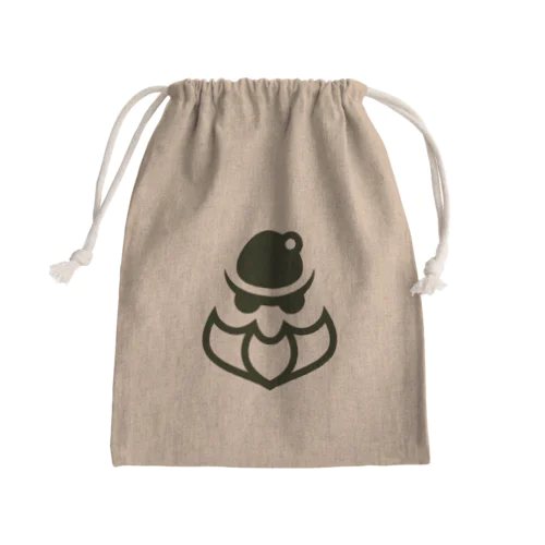 サンタ×マフィアロゴ【黒】 Mini Drawstring Bag