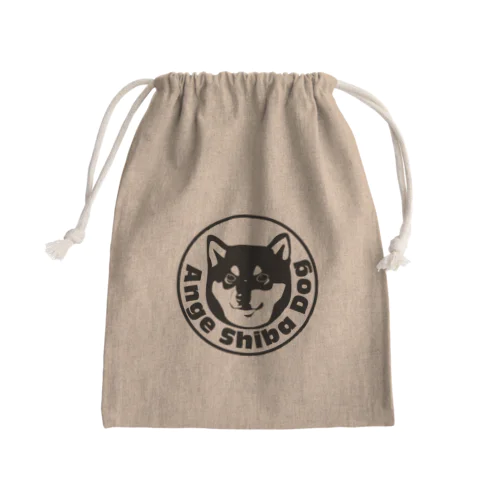 アンジュの知恵袋（黒柴）きんちゃく Mini Drawstring Bag