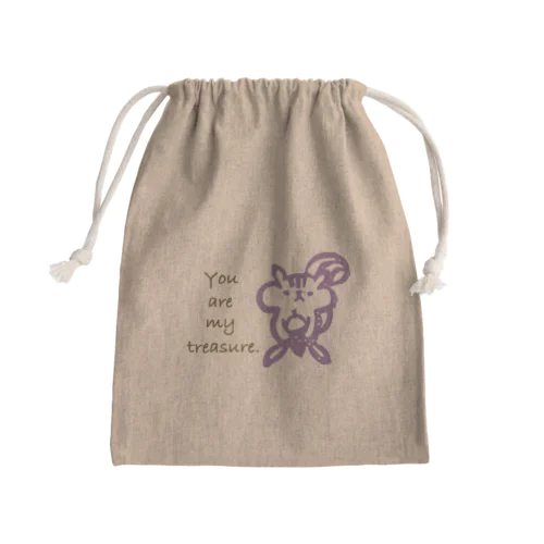 あなたは私の宝物. Mini Drawstring Bag