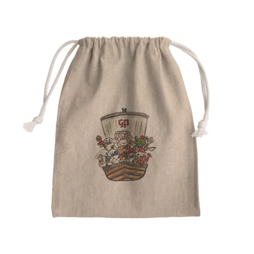 七福卯神 Mini Drawstring Bag