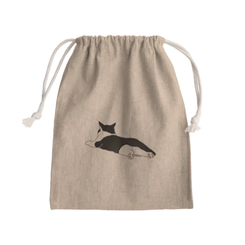 あっち向いてるおもちイラスト Mini Drawstring Bag