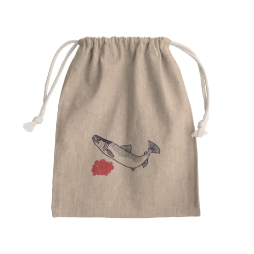 さけといくら Mini Drawstring Bag