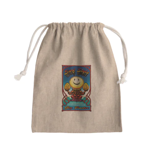 60's Surf Style Mini Drawstring Bag