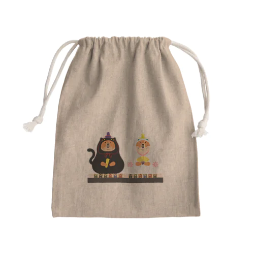 猫かぶりチャウさんのお雛様ごっこ Mini Drawstring Bag