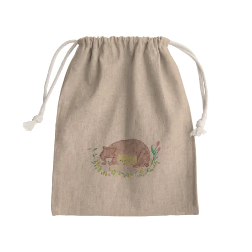 花のベッドで、お昼寝 Mini Drawstring Bag