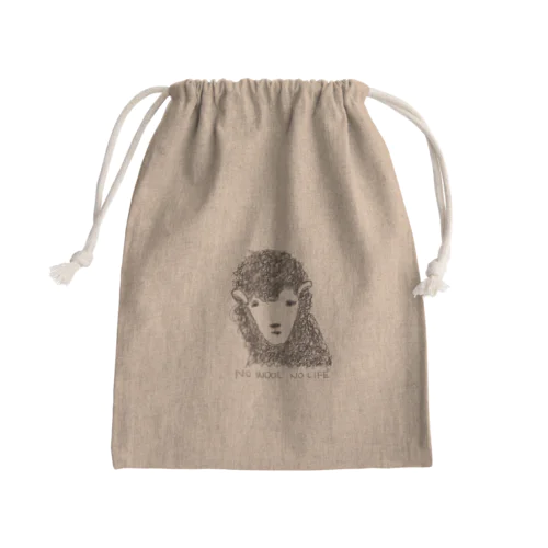 NO WOOL NO LIFE Mini Drawstring Bag