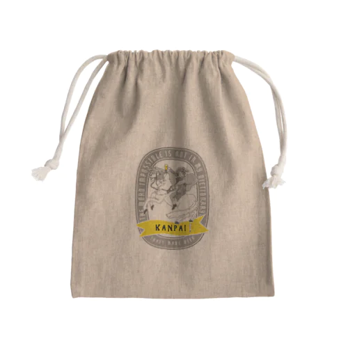 偉人 × BEER（ナポレオン・ビールラベル風） Mini Drawstring Bag