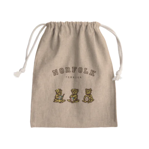 3ひきのいぬ Mini Drawstring Bag