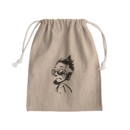 眼鏡ダンディーさん Mini Drawstring Bag