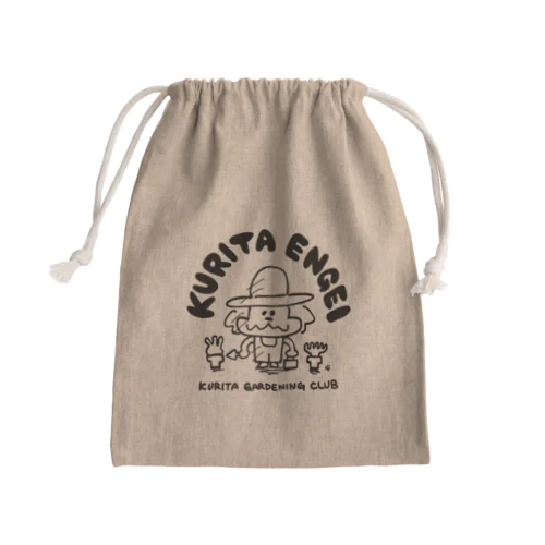 くりた園芸(黒) Mini Drawstring Bag