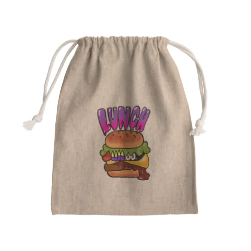 ランチ（チーズバーガー） Mini Drawstring Bag