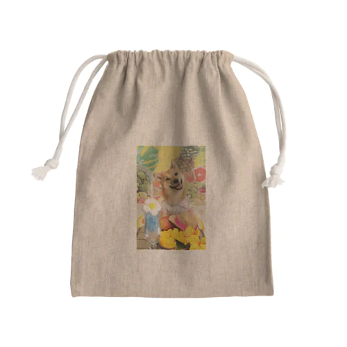 柴犬　真夏のリゾート001 Mini Drawstring Bag