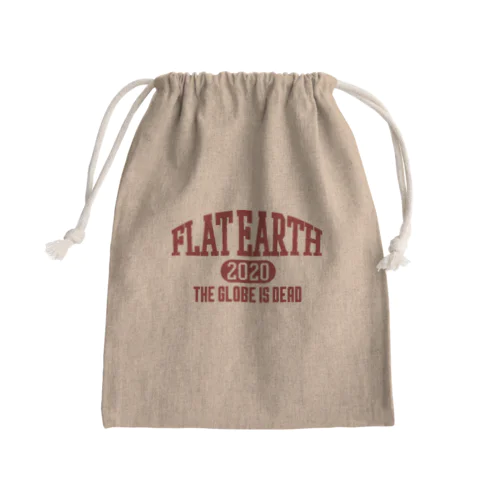 カレッジ風［ネバダカラー］　フラットアース　FLATEARTH Mini Drawstring Bag