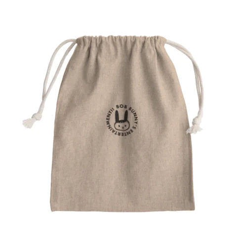 ツーブロックうさぎとロゴ Mini Drawstring Bag