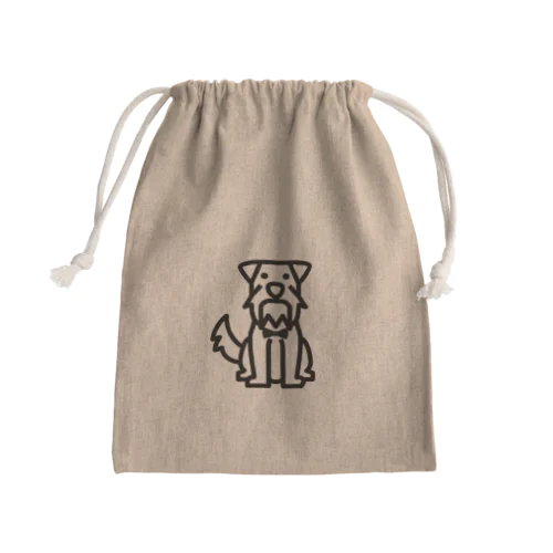 ミニチュアシュナウザー  ホワイト Mini Drawstring Bag