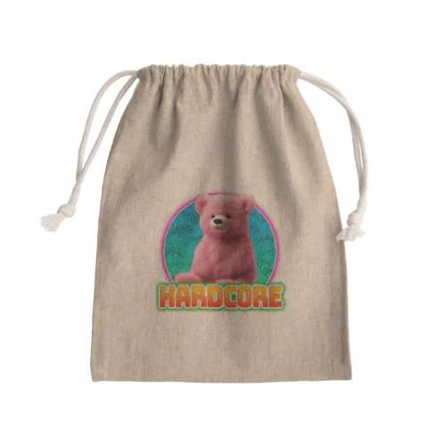 HARDCOREピンクのクマちゃん Mini Drawstring Bag