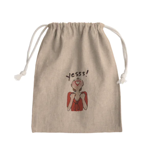 YES! ポジティブWoman Mini Drawstring Bag